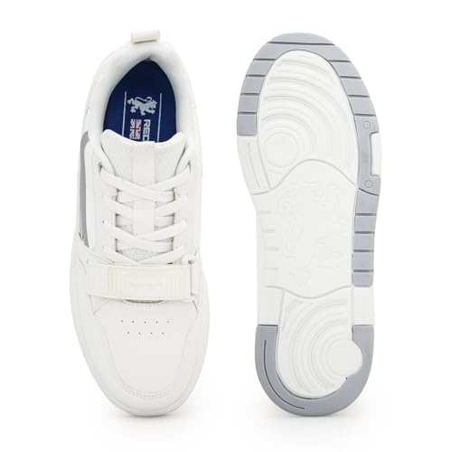 Image of Red Tape Men's Sneakers Grey Pu Round Toe Lace-Up