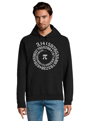latostadora Sudadera con Capucha Número Pi - Maths para Hombre - Negro L - Ref. 1562597-P