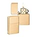 Produktbild Zippo Sturmfeuerzeug - Brushed Brass mit seitlicher Flammengravur - Nachfüllbar - Wiederverwendbar - Windfestes Design - Geschenkbox - Made in USA - Amazon Exclusive