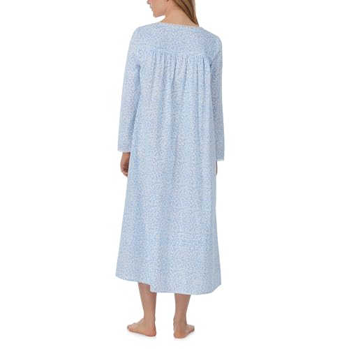 Image of Eileen West 100% Cotton Long Sleeve 50 inch Nightgowns for Women