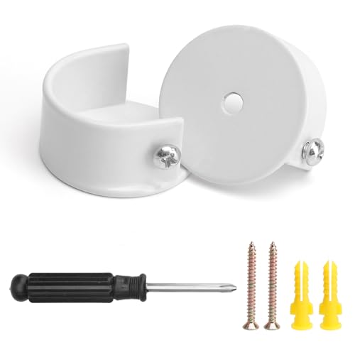 APOMOONS 2 Pièces Tringle Rideau 28mm Support Tringle Penderie MéTallique Support Barre Rideau Supports pour Tringles à Rideaux pour Rideaux, Salles de Bain, Armoires...