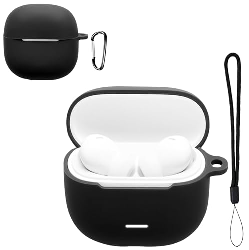 For Redmi Buds 8 Lite �P�[�X �J�o�[�yJYJIEJIE�z���C�����X �C���[�z�� �p �P�[�X �V���R�� �����܂܏[�d�\ ���s �ی�J�o�[ �L�Y�h�~ �ϏՌ� �h�� ���[ �S�ʕی� �[�d�֗� �h�k �y�ʏ��^(�u���b�N)