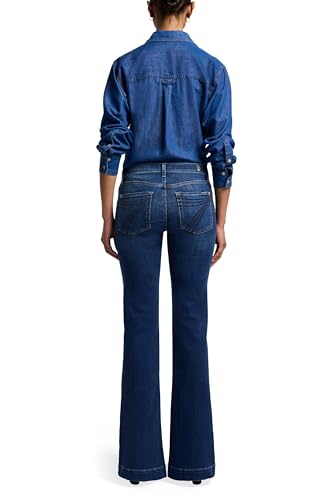 7 For All Mankind Women's Dojo Wide Leg Trouser Jeans4