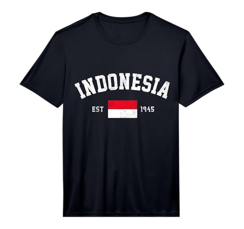 Indonesia Est. 1945 Indonesian Flag Independence Day Performance T-Shirt