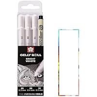 SAKURA Gelly Roll White, bolígrafos Bright White en estuche,