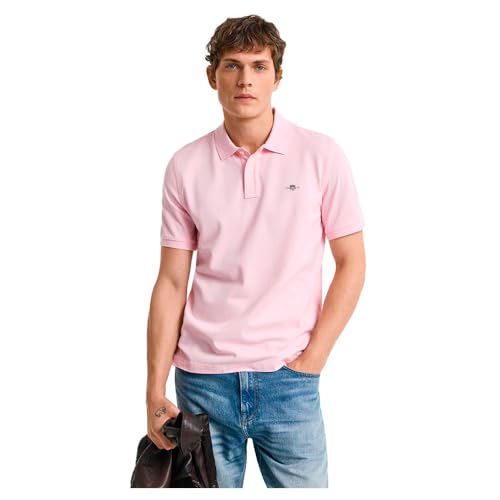 GANT Reg Shield SS Pique Polo pour Homme (1 pièce), California Pink, S