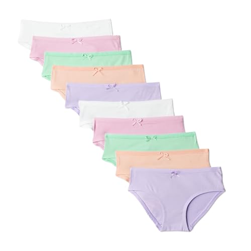 Amazon Essentials Girls Cotton Jersey Bikini Underwear Pack of 10 Pastels 12
