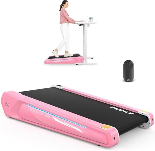 Image of FUNMILY Walking Pad Treadmill with 5% Incline, 2.5HP Smallest Under Desk Treadmill for Home Office, Compact Walking Treadmills 300lbs Weight Capacity /Remote Control /Lighting Design