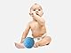LUDI - 3 sensorische Bälle, weich, strukturiert, Spielzeug für Babys – ab 6 Monaten – entwickelt Berührung, Feinmotorik & Wohlbefinden – Durchmesser: 8 & 15 cm – Blau & Gelb