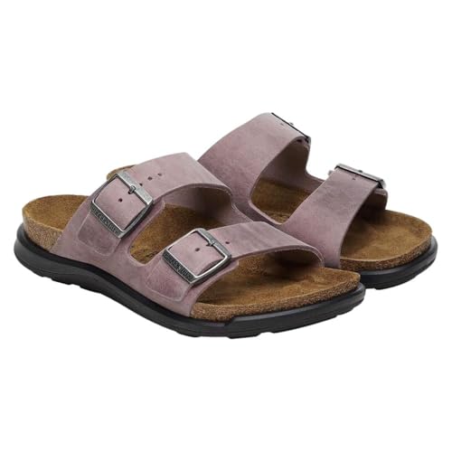 Birkenstock Womens Arizona CT With Oiled Leather Sandals (Lavender, US Footwear Size System, Adult, Women, Numeric, Medium, 6)4