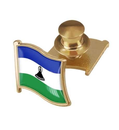 Image of vmcoatdu Country Flag Backs Locking Pin Keepers Locking Clasp Pin Badge International Travel Brooch Metal Alloy Souvenir Pin 0.75x0.7 Inch Small Pin