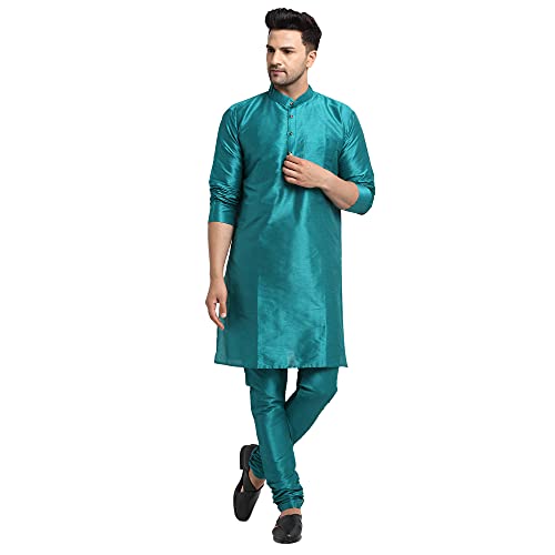 Image of SAIFOO Men's Kurta Pyjama & Printed Nehru Jacket Set.