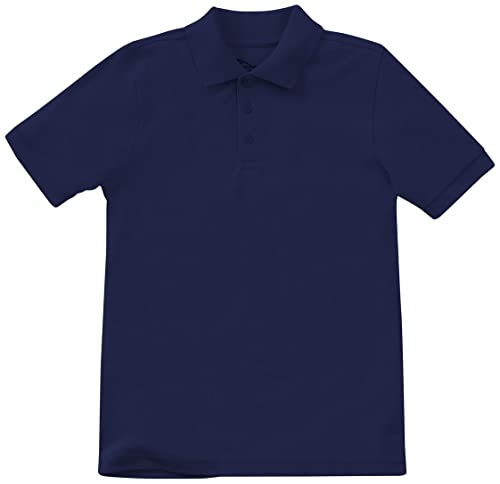 Image of Classroom School Uniforms for Boys and Girls Short Sleeve Pique Polo | Unisex Youth Shirt, Matching Ribbed Collar, Banded Sleeves, Three-button Placket, Comfortable Fit, School Uniform Essential