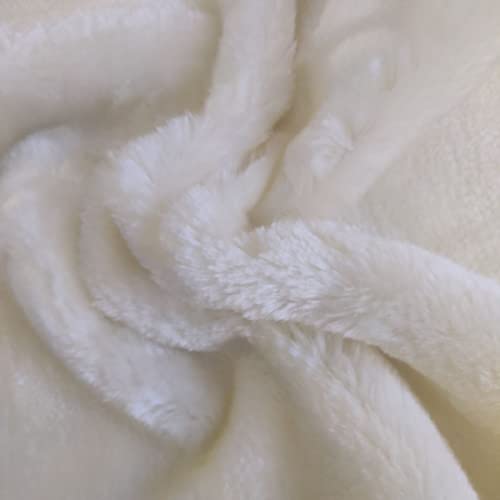 Tissu en fausse fourrure TISSAVEL écru anti-perte pour manteaux d'hiver