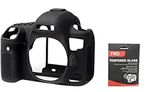 FND Silicone Protective Camera Case Cover for EOS 5D S Black Silicone Cover with Protector Scratch Proof,Dirt Resistant, Anti Slip, Anti Fingerprint