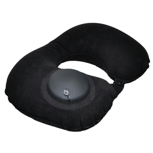 グランディオス 【 3color 】 ネックピロー エアー 枕 まくら U 型 ポンプ式 携帯 持ち運び GD-PLSMKR-U-BK