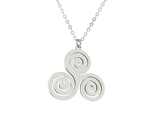 Only faith Collar Para mujer Nudo de Bruja Acero Inoxidable colgantes amuletos Celta trisquel Sello del arcángel. Talismán protección, Geometría sagrada, Metatrón