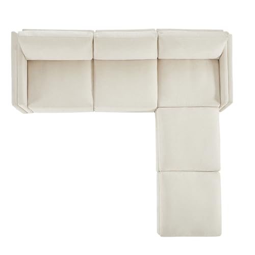 Image of CHITA 118 inch Super Large Sectional Modular Sofa, Down Filled, 5 Seat, Linen
