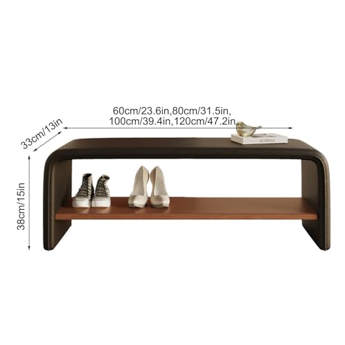 Meuble à chaussures pour petits espaces avec assise confortable en bois - 2