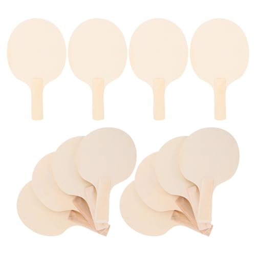 BESPORTBLE 12 Paletas de Madera sin Pintar para Raqueta de Tenis de Mesa DIY Tamaño 25X15 CM Color Madera Natural Juego de Paletas Artesanales para Pintar Manualidades y Entrenamiento de