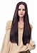 NJJYXH 28 Inches Brown Wigs for Women Long Straight Wig with Bangs Synthetic Natural Wig for Cosplay,Halloween,Daily Use