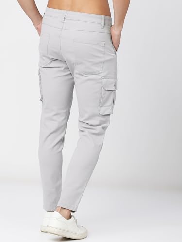 Image of Highlander Men's Tapered Fit Cargo Trousers| Stylish & Comfortable for Casual, Travel & Active Wear | Trouser for Men | Men Trousersn