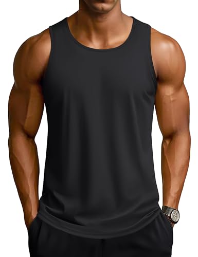 TACVASEN Men's Workout Tank Tops Sleeveless UPF 50+ Summer Sun Shirts Quick Dry for Running Swim Gym Beach