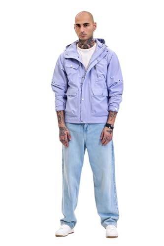 Image of SNITCH Men Casual Jacket | Relaxed Fit High Neck Full Sleeve Solid Pattern | 100% Polyester Durable & Comfortable Machine Washable Jacket