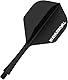 WayArrival Black Integrierte Dart Flights und Schäfte, 3PCS / 6PCS PP Material 2BA geformte Flights mit Stielen, langlebiges und leichtes Design für verbesserte Leistung (6)