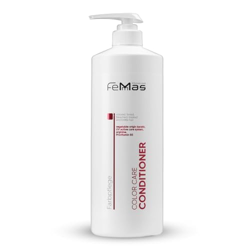 FemMas Color Care Intensiv-Conditioner I Farbschutz Haarkur blondiertes, getöntes & gefärbtes Haar I Pflegend für langanhaltenden Farbglanz I Schutzfilm-Formel mit Keratin & Arginin I 1000ml