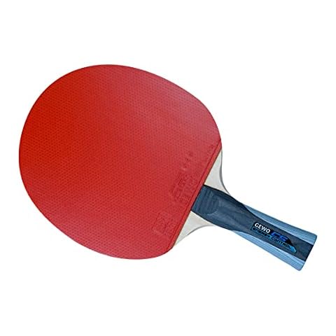 GEWO CS Energy Control Concave Adult Bat / Developed by Christian Sweet Table Tennis Bat, Grey/Blue Cover