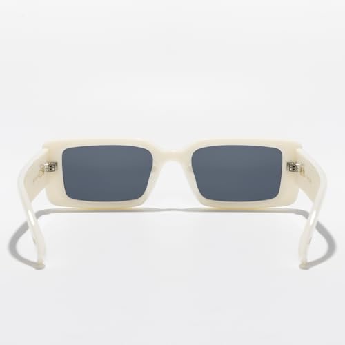 Trendy Retro Small Square Sunglasses for Men Women Fashion Metal Frame Shades for Driving Travel Daily Stylish Wear UV4004