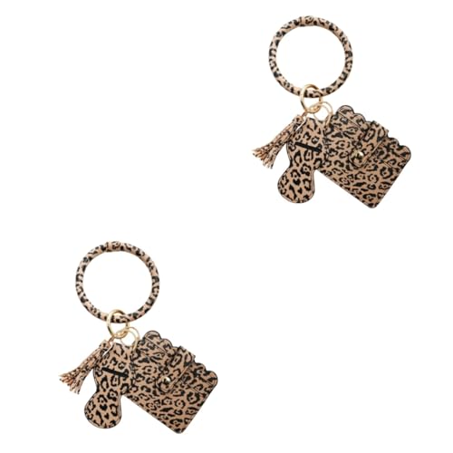 Bracelet cuir avec porte-clés Healvian de style créatif et élégant avec étui pour cartes