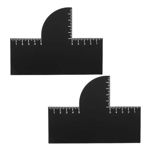 NIYANGLE 2pezzi Scheda di Miglioramento per Barbieri con Indicatore di Misurazione Strumento per Attaccatura dei Capelli Spray Riutilizzabile Strumento per Modellare Attaccatura