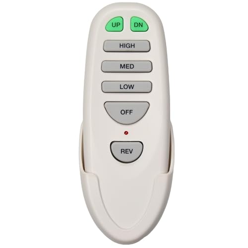 UC8011T Ceiling Fan Remote Control w/Wall Mount CHQUC8011T, 3 Speeds, Up/Down Light, Reverse, Compatible with UC-9051T Wall Control
