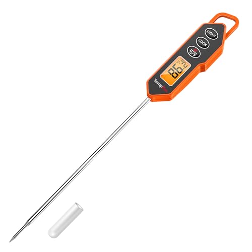 ThermoPro TP01H Digital Meat Thermometer with Long Probe Food Thermometer for Cooking Candy Smoker Oil Grilling and BBQ Instant Read Thermometer with Backlit & Lock Function