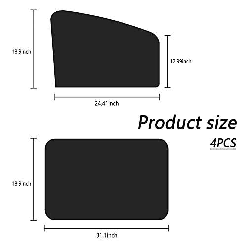 4Pack Car Window Shades With Magnets,Strong-Light Blocking&Uv Protection Car Privacy Shades,Universal Car Essential Interior Accessories For Window Baby,Car Camping And Napping Car Curtains #TOP1