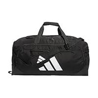 adidas Defender 5.0 Duffel, Durable Travel Gym Sports Bag for Men and Women, Black, Large (100L)
