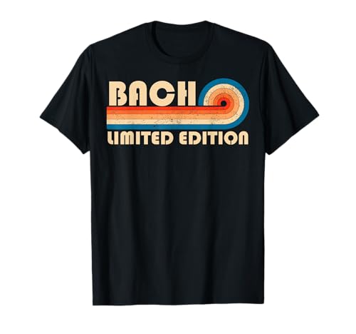 Bach surname retro vintage 80s 90s birthday reunion maglietta