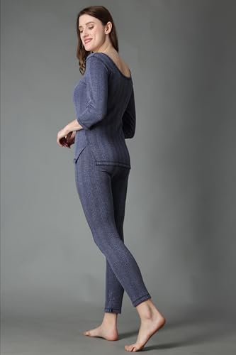 Image of Wearslim Women's Cotton Quilted Winter Lightweight Thermal Underwear for Women Long Johns Set with Fleece Lined Soft Warmer