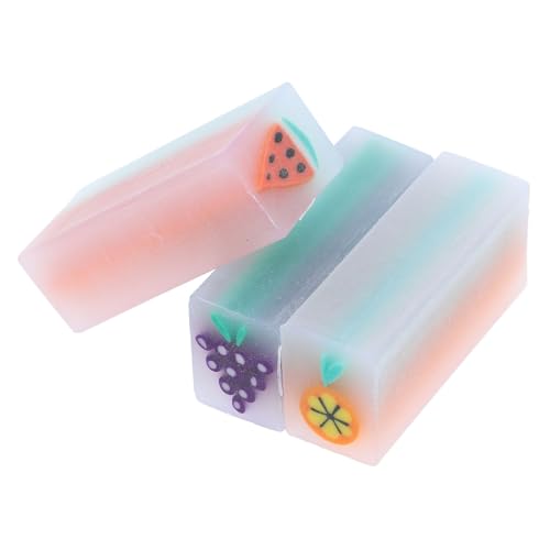 FUNOMOCYA 15Pcs Fruit Erasers Cute Cartoon Fruit Theme Erasers for Adults for School Supplies Office Use and Creative Drawing Mixed Styles