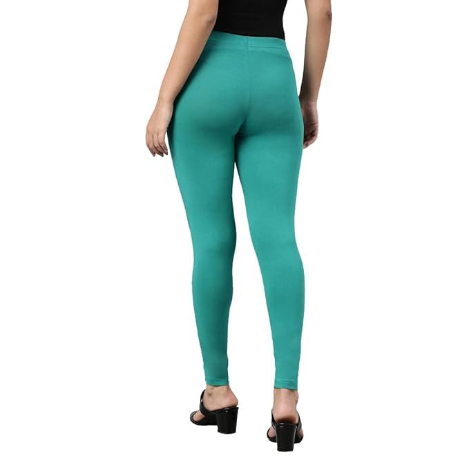 Image of Women Cotton Solid Belt Ankle Length Legging Four Way Lycra Leggings