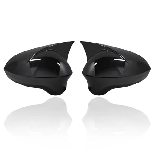 Coque de rétroviseur pour Seat Leon 1P Ibiza 6J 2008-2017 noir brillant ABS carbone