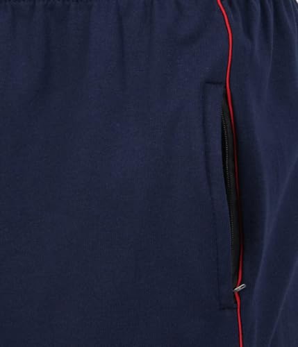 Image of RUGAN Men's Cotton Track Pants Regular Fit | Sports Gym Joggers Lower with Dual Zipper Pockets