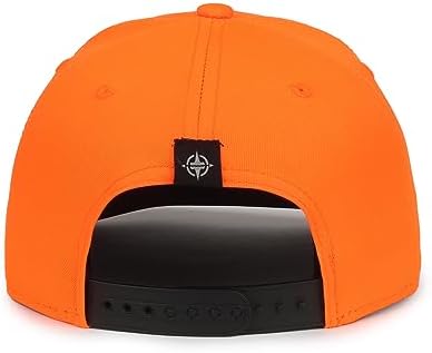 Outdoor Cap Trophy Tracker Blaze Orange Adjustable Baseball Cap with Compass Patch for Hunting Safety image 4