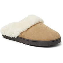 Dearfoams Mens Suede Closed Toe Scuff Slipper