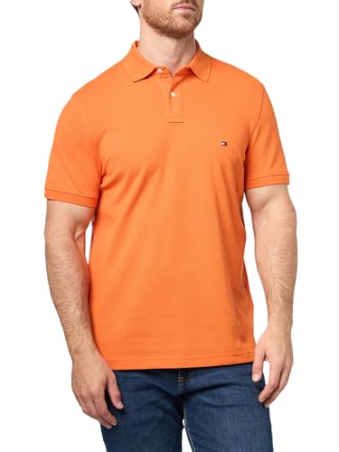 Image of Tommy Hilfiger Men's Short Sleeve Polo Shirts in Regular Fit With Stretch and Organic Pique Cotton