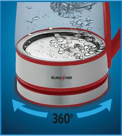Hervidor de vidrio EUROSTAR 1.2L rojo miniatura 2