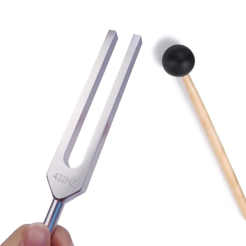 Image of 432 Hz Tuning Fork for Healing Sound Healing Therapy Reduces Stress and Anxiety 423hz Aluminum Alloy Energy Yoga Tuning Fork