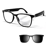 HJX 2-in-1 Smart Glasses for Women, Bluetooth Glasses for Women/Men with Speaker, Unisex Sunglasses, Blue Light Blocking & Polarized Lenses, Hands-Free Calls, UV400 Protection for Driving/Outdoor